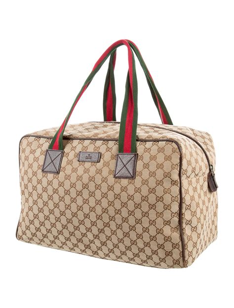 gucci gym bags|Gucci canvas duffle bag.